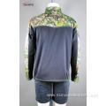 Men's hunting t-shirt with standcollar